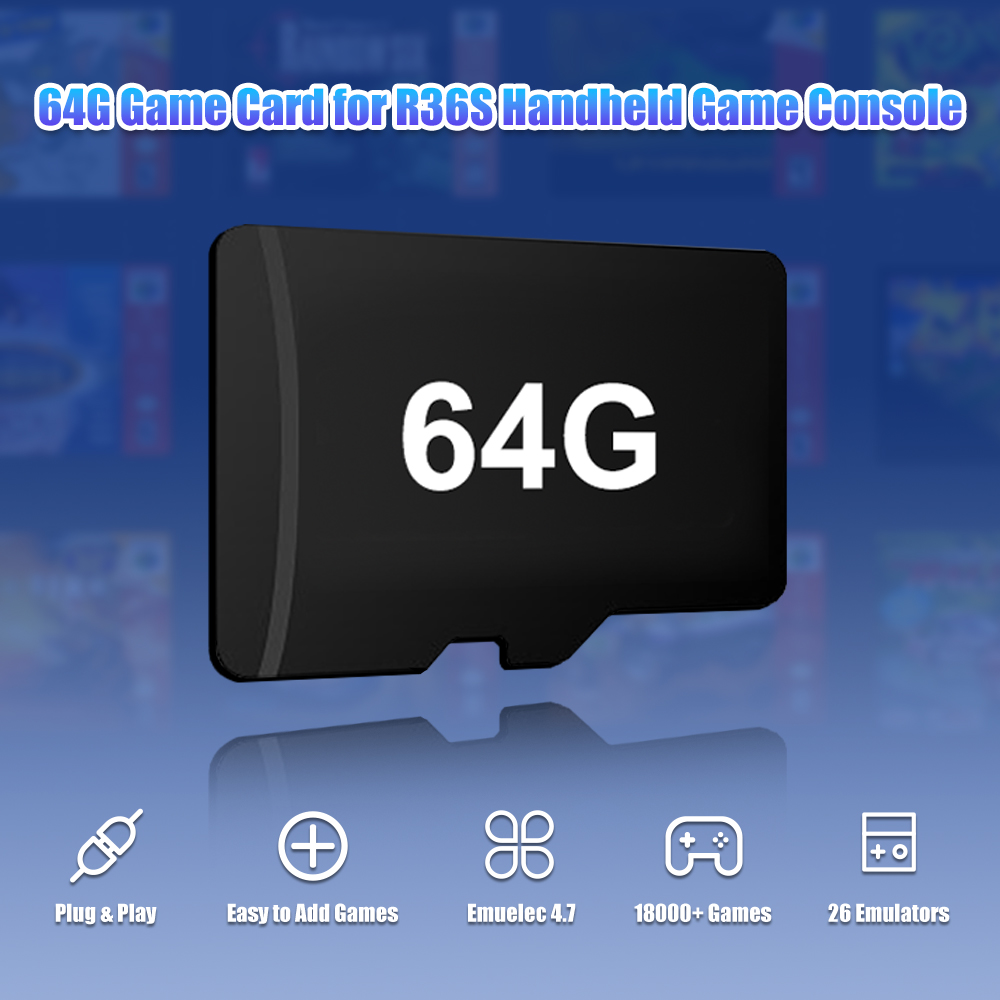 64G Игровая TF-карта для R36S  – обзор и цена Retro Gaming Console Handheld