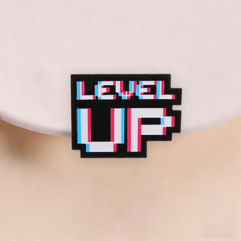 Значок Level Up Glitch Pixel в – обзор и цена Retro Gaming Accessories