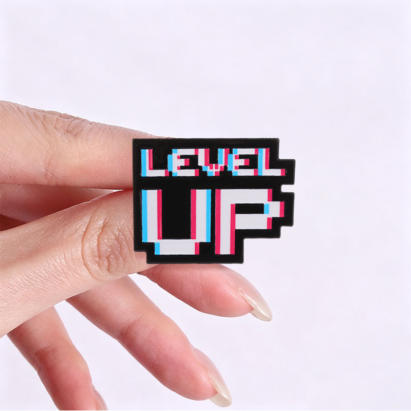 Значок Level Up Glitch Pixel в – обзор и цена Retro Gaming Accessories